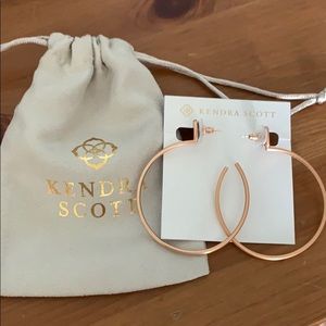 Kendra Scott rose gold large Pepper hoops